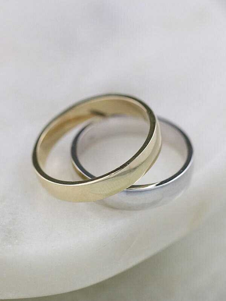 Stones & Gold Rings | 4Mm Simple Solid 14 Karat Gold Band