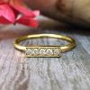 Stones & Gold Rings | Diamond Bar Solid Gold (14Kr) Minimalist Stackable Ring