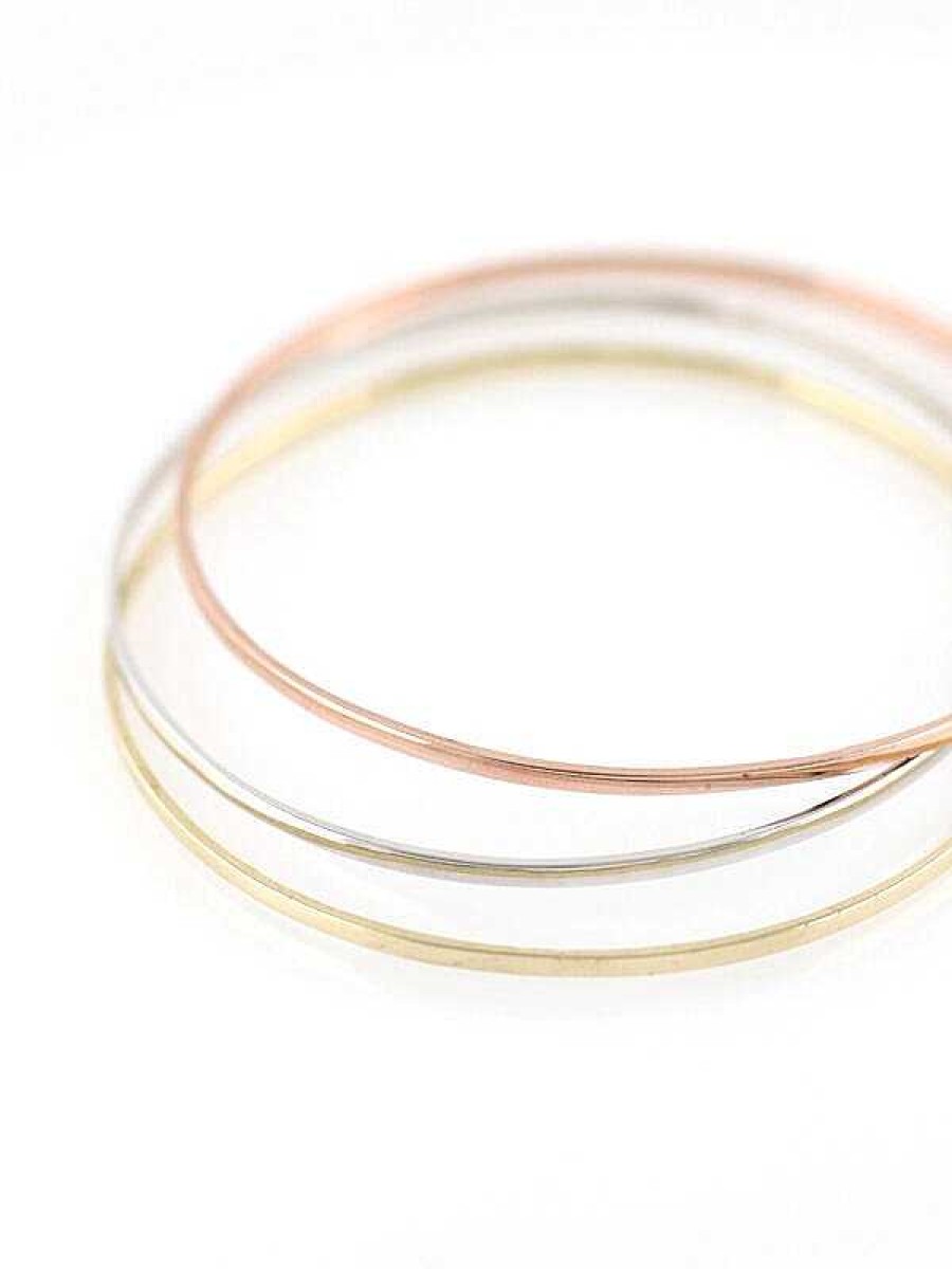 Stones & Gold Bracelets & Anklets | 1.9Mm Simple Solid Gold Stackable Bangle