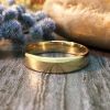 Stones & Gold Wedding Bands | 4Mm Polished Wedding Band Solid Gold (14Ky) Affordable Classic Men'S Engagement Ring