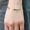 Stones & Gold Bracelets & Anklets | Diamond Bezel Bangle | Adjustable Gold Cuff | Diamond Bracelet | Solid Gold | Delicate Bangle | Fine Jewelry | Free Shipping