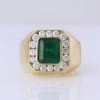 Stones & Gold Rings | Classic Emerald And Diamond Signet Ring