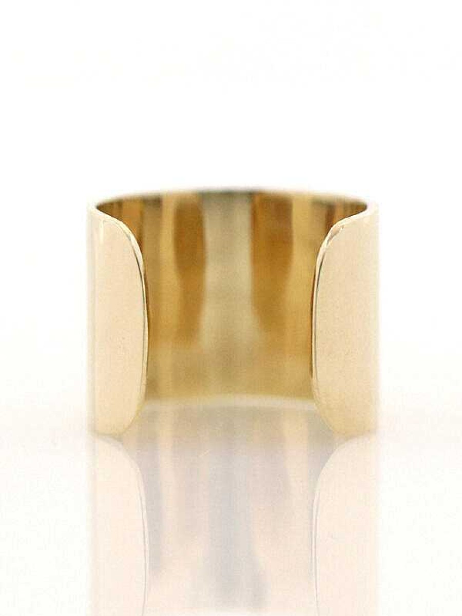 Stones & Gold Rings | Wrap Around Solid 14 Karat Gold Cigar Band