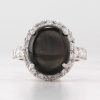 Stones & Gold Rings | 9.48Ct Black Star Sapphire Ring