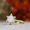 Stones & Gold Rings | Moonstone Diamond Twilight Solid 14 Karat Gold Engagement Ring