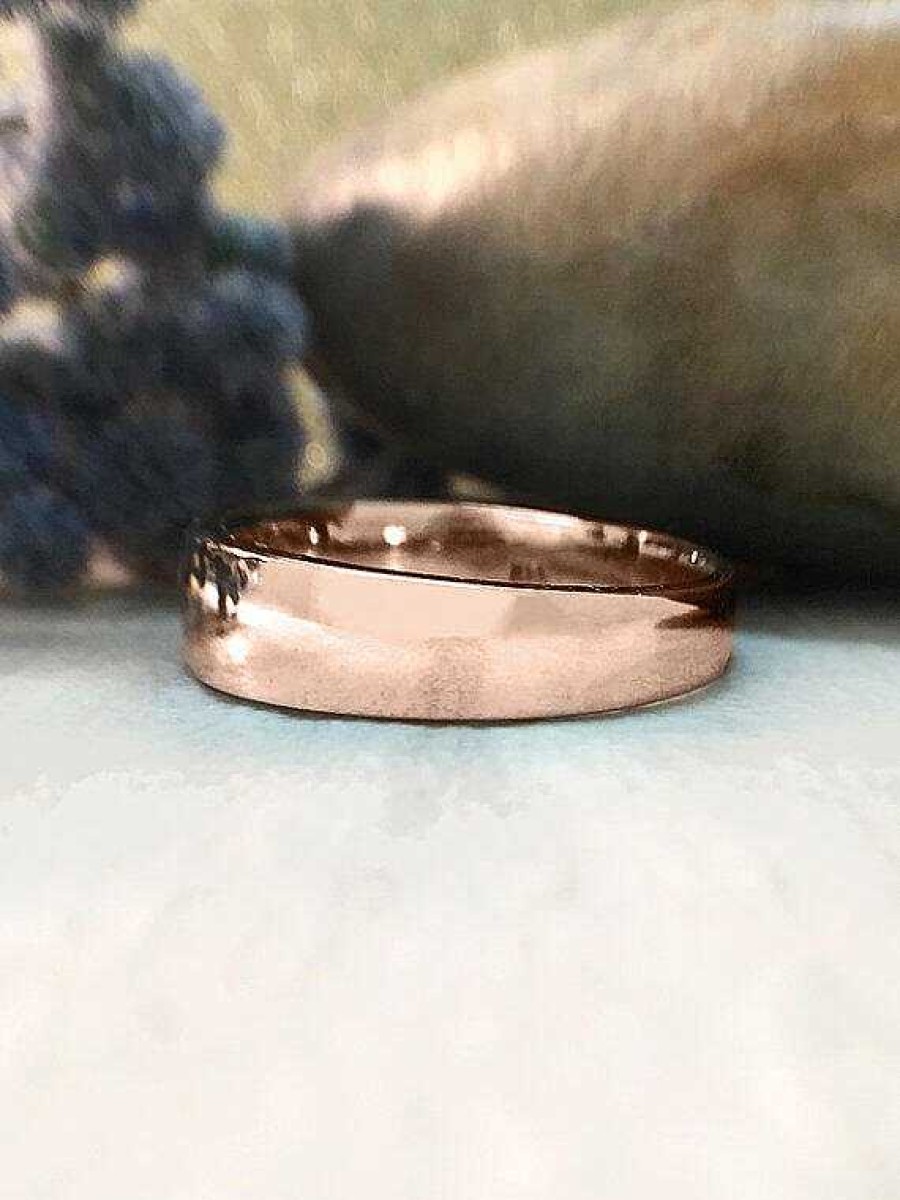 Stones & Gold Rings | Mens Wedding Band Men'S Diamond Wedding Band Gold Ring Mens Ring 3.8Mm Band