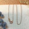 Stones & Gold Necklaces | Link Chain Necklace | Solid Gold Chain | Rose Gold Chain | Gold Chain | 18 Inches | Spring Lock | Fine Jewelry | Free Shipping