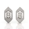 Stones & Gold Cuff Links | Diamond Satin Finish Solid Gold (14Kr) Geometric Men'S Cufflinks