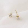 Stones & Gold Earrings | 0.20Ct Diamond Stud Earrings