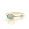 Stones & Gold Rings | Opal And Diamond Bezel Ring