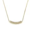 Stones & Gold Necklaces | Petite Bar Solid 14 Karat Diamond Necklace