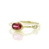 Stones & Gold Rings | Pink Tourmaline And Diamond Bezel October Birthstone Solid 14 Karat Gold Ring