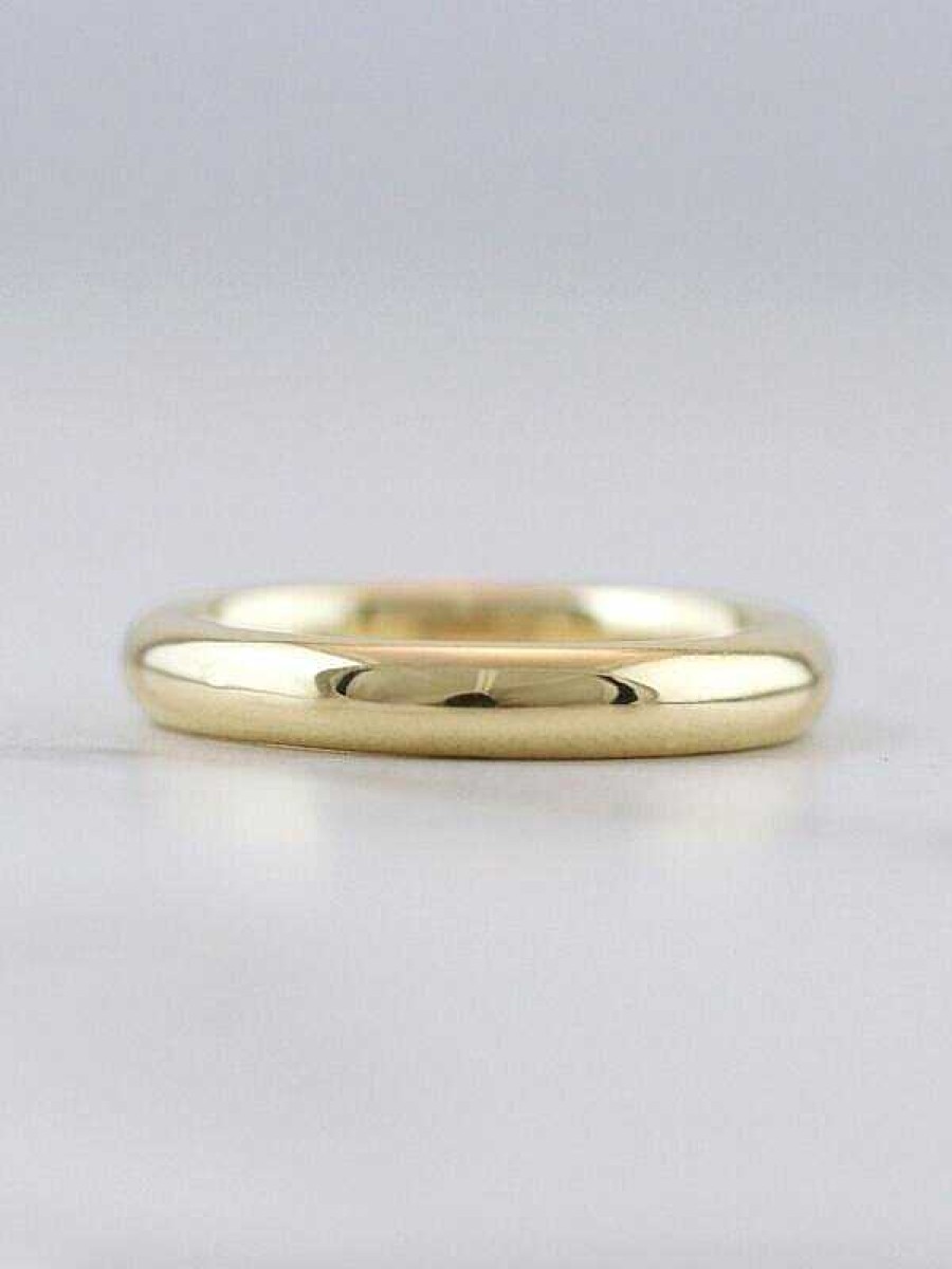 Stones & Gold Rings | 3.5Mm Simple Dome Solid 14 Karat Gold Band