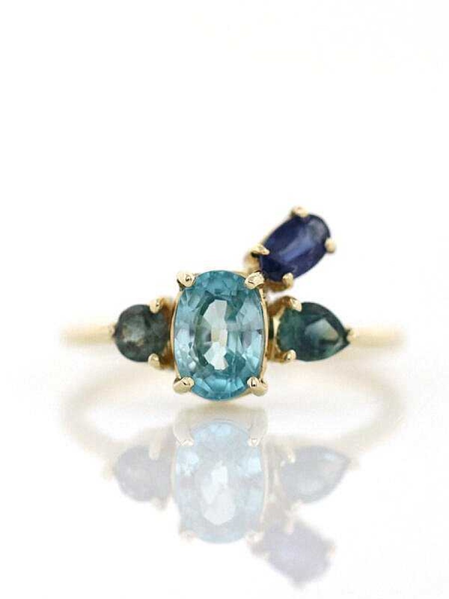 Stones & Gold Rings | Blue Serenity Cluster Ring