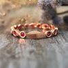 Stones & Gold Rings | Ruby Eternity With Sizing Bar Band Solid Gold (14Kr) Colored Stone Stackable Ring