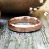 Stones & Gold Rings | 3Mm Bevelled Polished Wedding Band Solid Gold (14Kr) Modern Women'S Engagement Ring