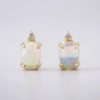 Stones & Gold Earrings | Opal And Diamond Stud Earrings