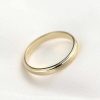 Stones & Gold Rings | 2.8Mm Satin Finish With Polished Rim Wedding Band Solid 14K Gold (14Kr) Modern Women'S Engagement Ring