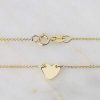 Stones & Gold Necklaces | Charming Solid 14 Karat Gold Heart Anklet