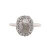 Stones & Gold Rings | 1 Carat Grey Diamond Halo Solid 14 Karat Gold Ring