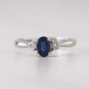 Stones & Gold Rings | Blue Sapphire And Diamond Engagement Solid Gold Ring