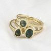 Stones & Gold Rings | Set: The Trio Gem Solid 14 Karat Gold Stack