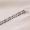 Stones & Gold Bracelets & Anklets | Double Row Diamond Tennis Bracelet