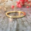 Stones & Gold Rings | 1.3Mm Wedding Band Solid Gold (14Kw) Thin Minimalist Stackable Engagement Ring