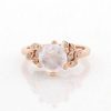 Stones & Gold Rings | Moonstone Floral Solid 14 Karat Gold Engagement Ring