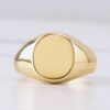 Stones & Gold Rings | 11X9Mm Pinky Signet Ring (Uni) 14 Karat Yellow Gold (14Kt) Solid Yellow Gold