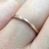 Stones & Gold Rings | 1.9Mm Hammered Wedding Band Solid Gold (14Kr) Minimalist Stackable Women'S Engagement Ring