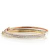 Stones & Gold Bracelets & Anklets | Set: 1.6Mm Tri-Tone Dainty Diamond Solid 14 Karat Gold Bangles