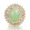 Stones & Gold Rings | One-Of-A-Kind | Opal Ring | 5.45Ct Opal | 1.67Ct Diamonds | Solid Gold Ring | Estate Jewelry | Fine Jewelry | Free Shipping