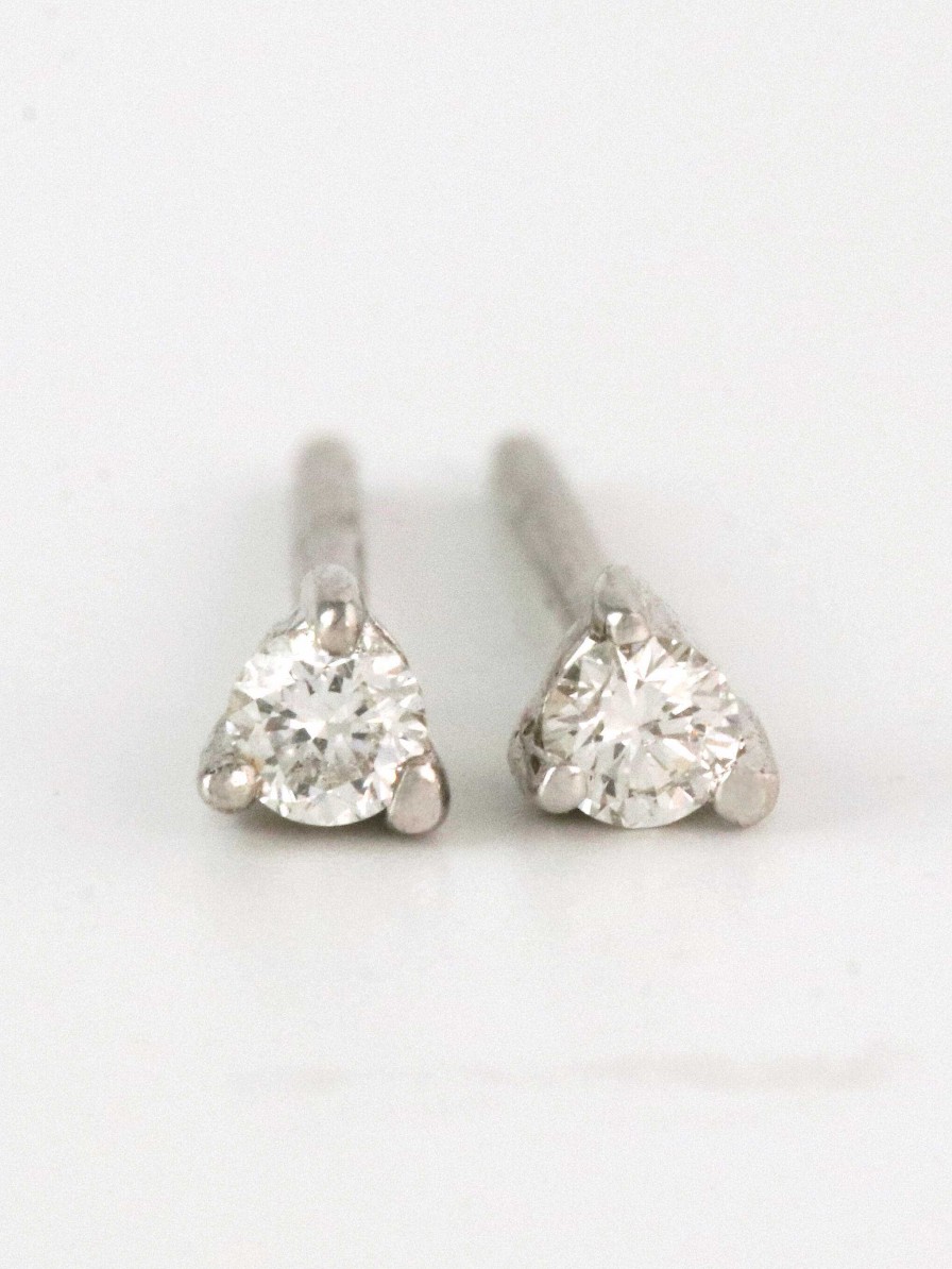 Stones & Gold Earrings | 0.10Ct Petite Diamond Stud Earrings