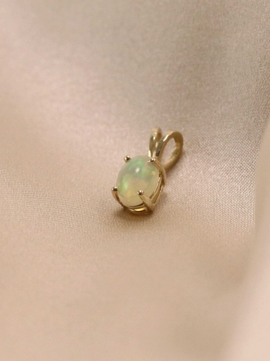 Stones & Gold Necklaces | Petite Opal Pendant