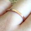 Stones & Gold Rings | 1.3Mm Wedding Band Solid Gold (14Kr) Thin Minimalist Stackable Women'S Engagement Ring