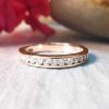 Stones & Gold Rings | 2.5Mm Diamond Wedding Band Solid Gold (14Kr) Affordable Women'S Engagement Ring