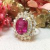 Stones & Gold Rings | One-Of-A-Kind | Tourmaline Ring | 5.15Ct Pink Tourmaline | 1.19Ct Diamonds | Solid Gold Ring | Estate Fine Jewelry |Free Shipping