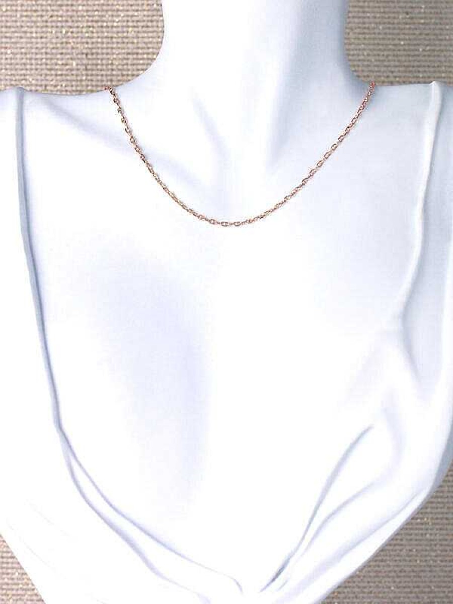 Stones & Gold Necklaces | 1.5Mm Anchor Chain 14 Karat Gold 16 Inches With Spring Lock