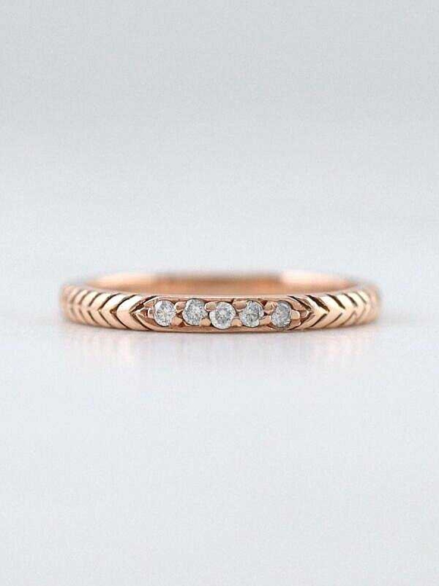 Stones & Gold Rings | Diamond Arrow Filigree Band