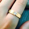 Stones & Gold Wedding Bands | 4-4.5Mm Baguette Diamond Wedding Band Solid Gold (14Ky) Men'S Ring