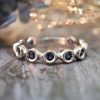 Stones & Gold Rings | Blue Sapphire Eternity With Sizing Bar Band Solid Gold (14Ky) Colored Stone Stackable Ring