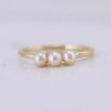 Stones & Gold Rings | Trio Baby Pearl Ring