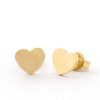 Stones & Gold Earrings | Heart Of Gold Solid 14 Karat Gold Stud Earrings