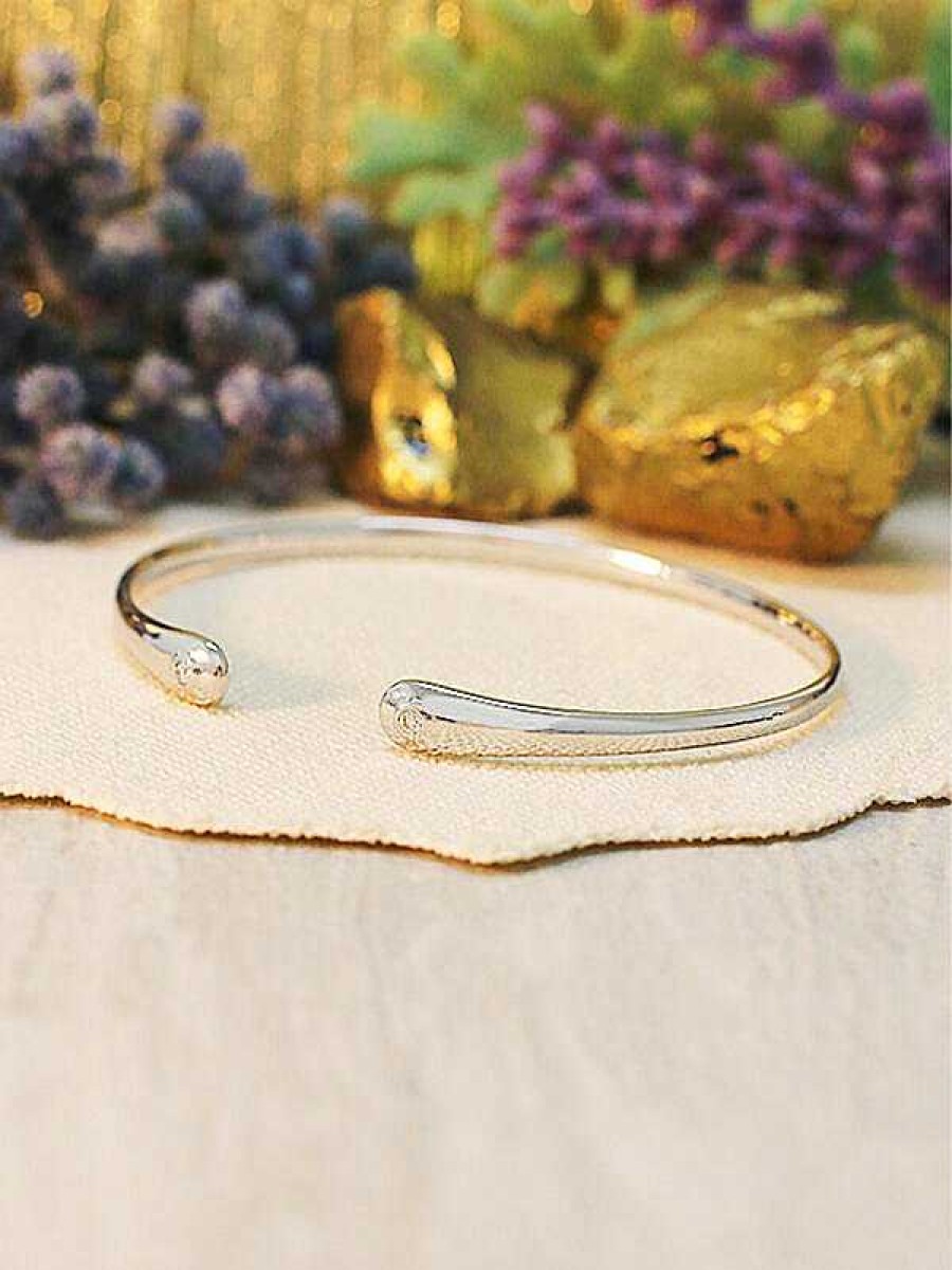 Stones & Gold Bracelets & Anklets | Diamond Bezel Bangle | Adjustable Gold Cuff | Diamond Bracelet | Solid Gold | Delicate Bangle | Fine Jewelry | Free Shipping