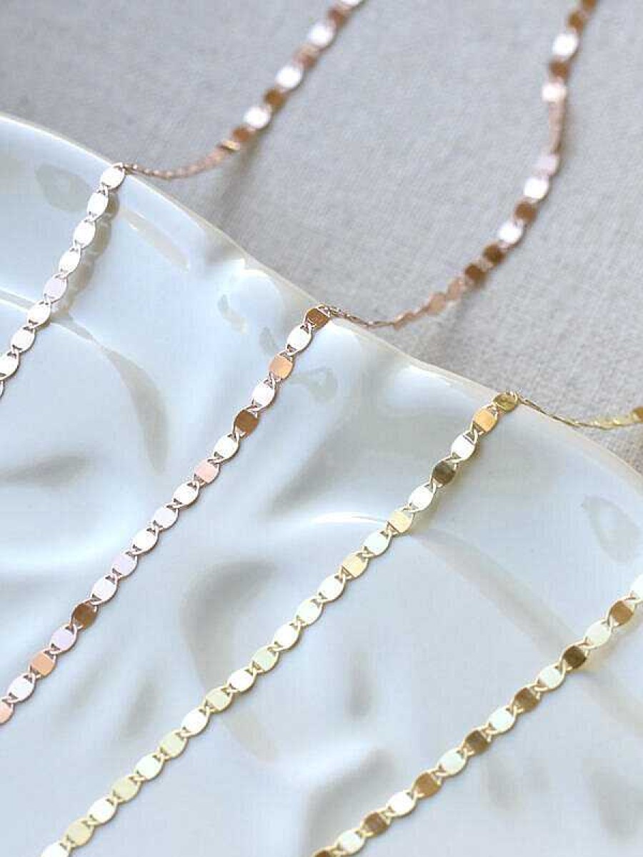 Stones & Gold Necklaces | 2Mm Mirror Shimmer Chain