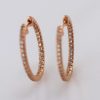 Stones & Gold Earrings | Inside Out Diamond Hoop Earrings