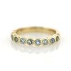 Stones & Gold Rings | Natural Aquamarine Bezel Solid 14 Karat Gold Ring