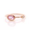 Stones & Gold Rings | Natural Pink Sapphire And Diamond Bezel September Birthstone Solid 14 Karat Gold Ring