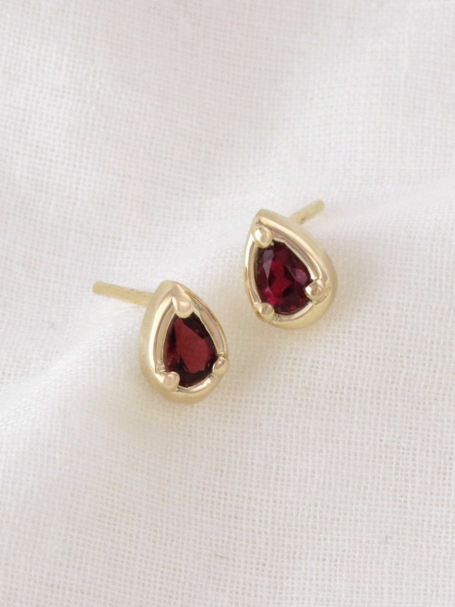 Stones & Gold Earrings | Vino Tourmaline Stud Earrings